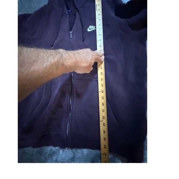 Nike Sportswear Club Fleece Full Zip Hoodie Burgundy Purple BV2645-638 Mens XL - Picture 6 of 6